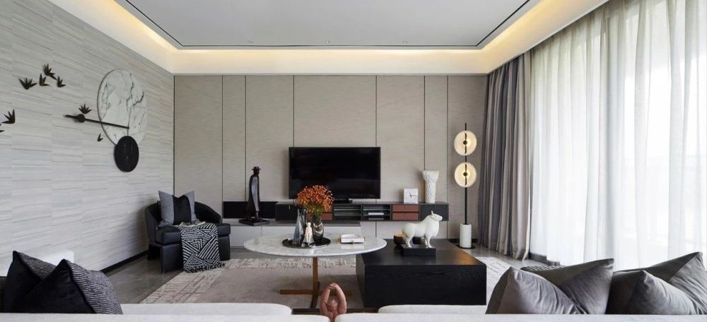柳州室内装修仁山公园140平米四居-现代简约风格室内设计家装案例