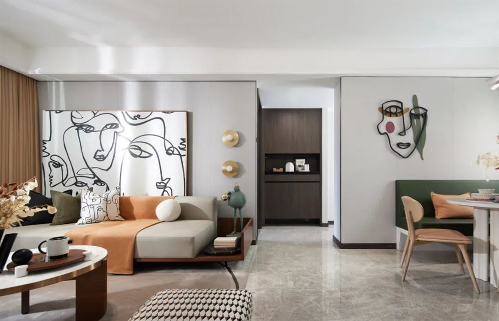 柳州室内装修盛世盘龙102平米-现代轻奢风格室内设计家装案例