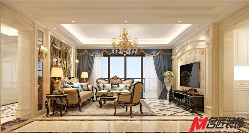 柳州室内装修星星凯旋国际170平米平层-奢华欧式设计邂逅浪漫情调的理想家